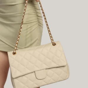 Ivory Quilted Elegance Bag